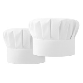 Hawpasy Pack of 2 White Chef's Hat, Chef's Hat for Cooking, Chef Hat Carnival Men, Chef Hat for Men and Women, White Chef Hat for Carnival, Catering, Baking