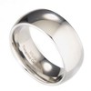 MJ Metals Jewelry Classic Mirror Polished White Tungsten Carbide 10mm