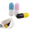 Baluue 2pcs Capsule Shaped Deodorizer Moisture Absorber for Shoes Suitcases