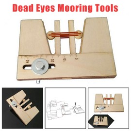 Uadme Model Making Kits, Dead Eyes Fix Hand Wood Ship Model Kit Mooring Tool DIY Making Auxiliary Tools for Wooden Classical Sailing Ship Models
