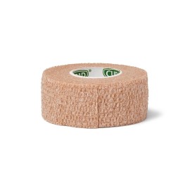 Medline CURAD Premium Nonsterile Cohesive Bandages, Tan, 1" x 5 yd., Case of 30