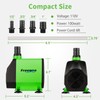 FREESEA Pond Submersible Water Pump: 1050GPH 100W Adjustable Ultra Quiet