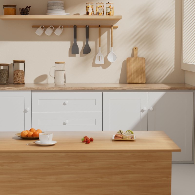 goldenwarm 4 Pack White Drawer Knobs Round Cabinet Knobs White