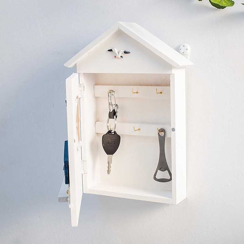 Wood Keys Box Wall Mounted Sundries Holders Practical Convenient Key