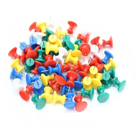 HugeDE 60 Pcs Giant Large Push Pins Big Thumb Tacks Office Decorative Tacks Steel Point Plastic Head Thumb Tacks Colorful