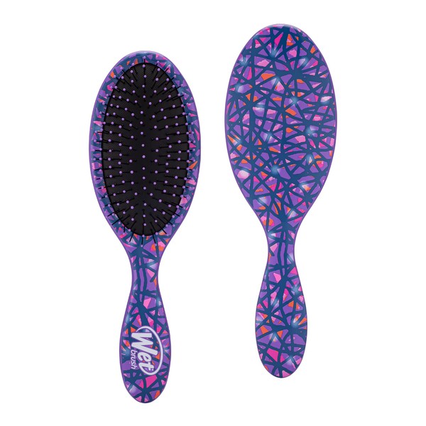 Wet Brush Original Detangling Brush, Purple (Night Vision) - Detangler Brush with Soft & Flexible Bristles - Detangling Brush for Curly Hair - Tangle-Free Brush for Straight, Thick, & Wavy Hair