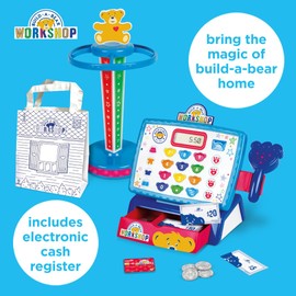 Casdon Build-A-Bear Workshop Shop & Checkout Set | Officially Licenced Build-A-Bear Play Set | Perfect For Roleplay For Children Aged 3+ | Includes Electronic Cash Register