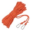 sourcing map 6mm Hollow Braided Polypropylene Anchor Line with Hook,