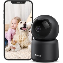 ANNKE Crater 2-2K WiFi Security Camera, 3MP Indoor Camera 360 Degree with Bi-Directional Audio, Human Motion Detection, Cloud and SD Card Storage, Works with Alexa
