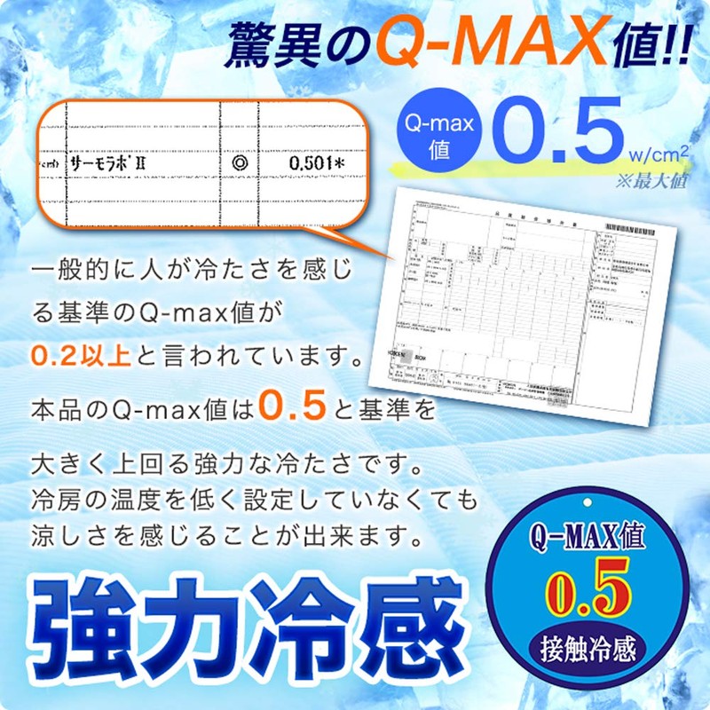 EiYU Cool Touch Cooling Pillow Pad Blue 43x63cm