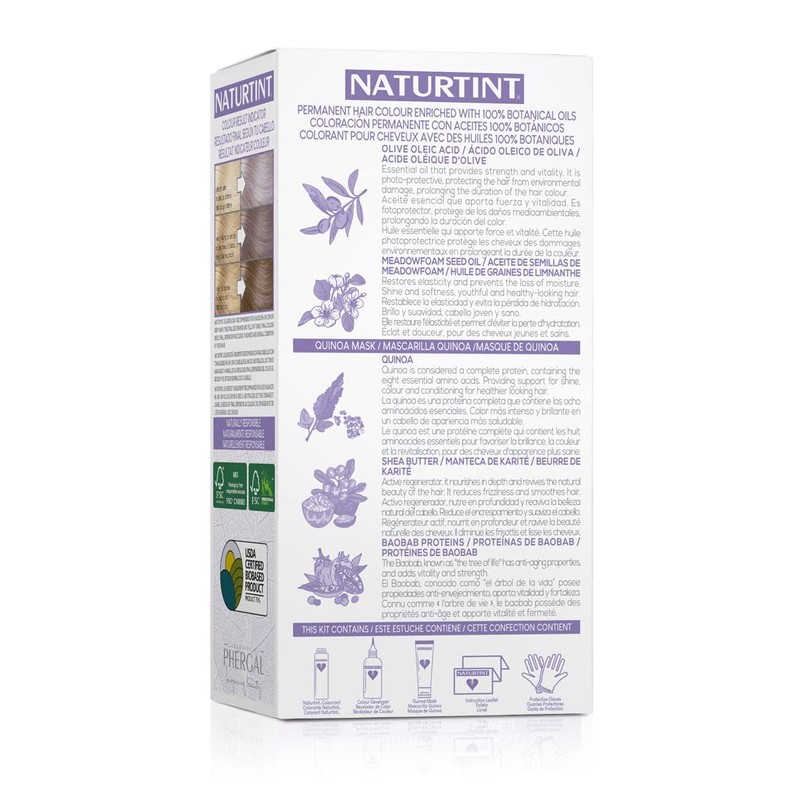 Naturtint Colouration Silver Organic Based Permanent Colouration Violet Tint Without