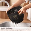 Metal Colander with Wood Handle, Powder Coated Kitchen Essential 22cm