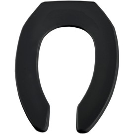 Bemis Elongated Black Plastic Toilet Seat