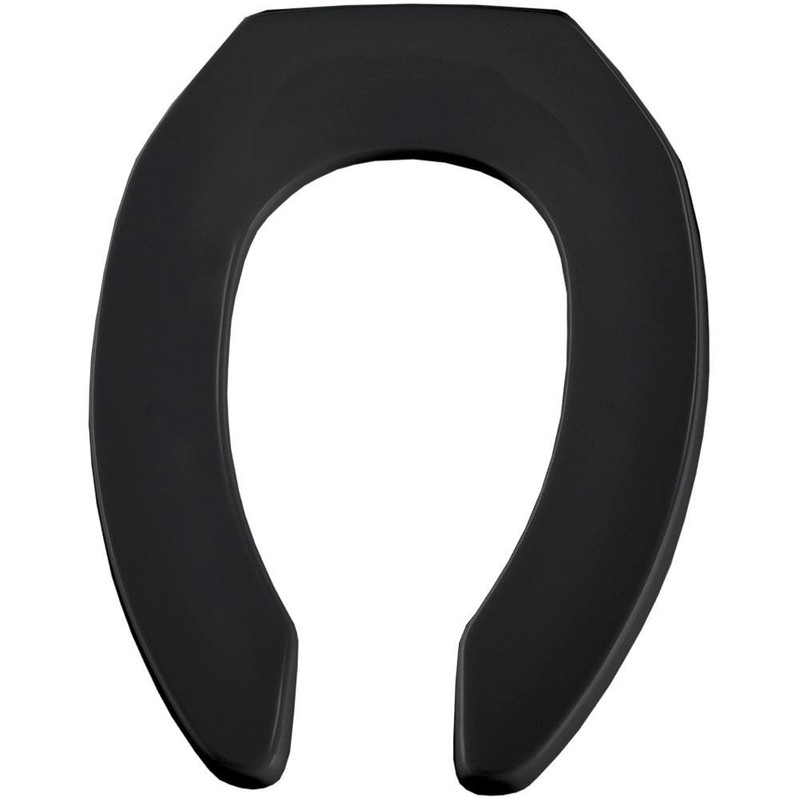 Bemis Elongated Black Plastic Toilet Seat
