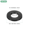 M METERXITY 120-Pack M10 Black Rubber Washer Assorted Kit, 10mm
