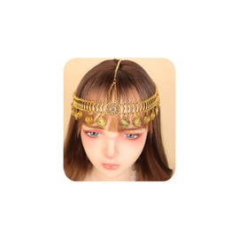 BERYUAN Vintage Sequin Pendant Headchain Bohemian Gold Sequin Headchain Wedding Party Hair Costume for Women Girls