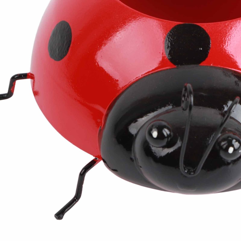 Metal Ladybug Flower Planter Insect Design Flower Pot for Indoor