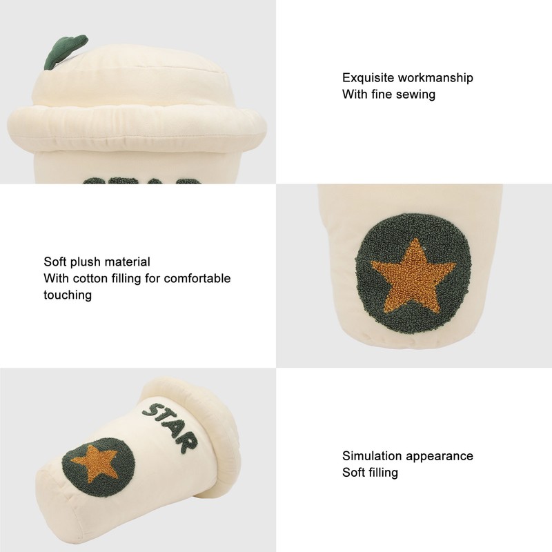 35cm Soft Plush Pillow Toy Cute Coffee Cup Shaped Stuffed