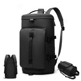 Gym Bag for Men,Large Waterproof Duffle Bag for Sports, Travel & Work,Gym Bag Men with Shoe Compartment & Wet Pocket (Black)