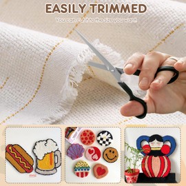 Zuaooz 80"x40" Inch Premium Large Tufting Cloth with Marked Lines, Cotton Punch Needle Fabric Monks Cloth for Rug Tufting Tufting Gun, Embroidery Fabric for Punch Needle DIY Craft Decoration