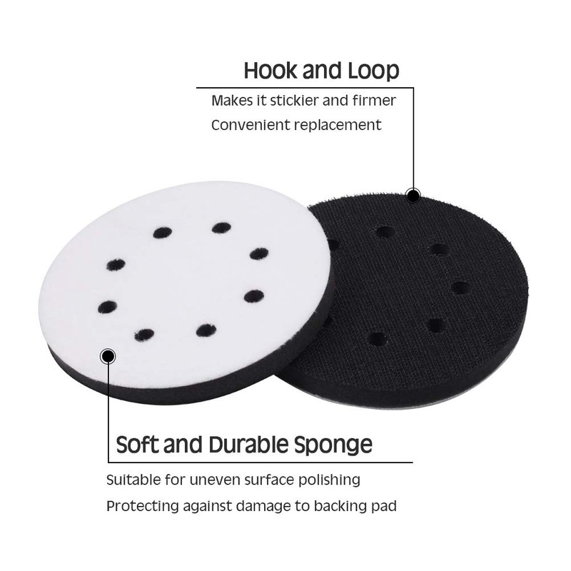 SPEEDWOX 5 Inch 8 Holes Hook and Loop Sanding Discs