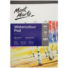 Mont Marte Watercolour Pad A4 15 Sheet 180gsm German Paper Drawing Painting Book