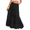 Trendy Queen Black Skirt for Women Summer Boho Maxi Skirts