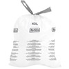 BLACK + DECKER BXBB00040E Drawstring, 20 Pack, White, 40L Bin