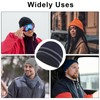 CHUANGLI Mens Winter Beanie Hat Striped Warm Knit Plain Ski