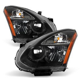 ACANII - For Black 2008-2013 Nissan Rogue 14-15 Select Halogen Headlights Headlamps Driver + Passenger Side