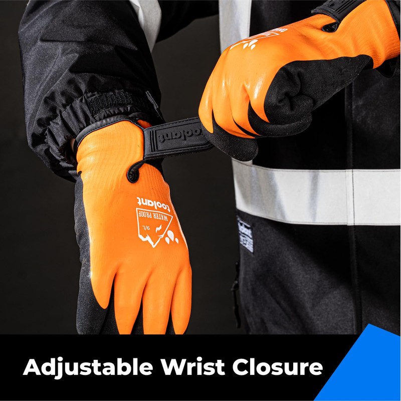 100% Waterproof Work Gloves for Men and Women, 3 Pairs,