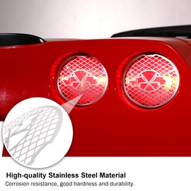 PIUGILH Car Rear Tail Light Cover Trim Fit for Corvette C6 2005-2013 Accessories, Rear Tail Light Protector Cover Guards Stickers Decoration, 4Pcs-Silver