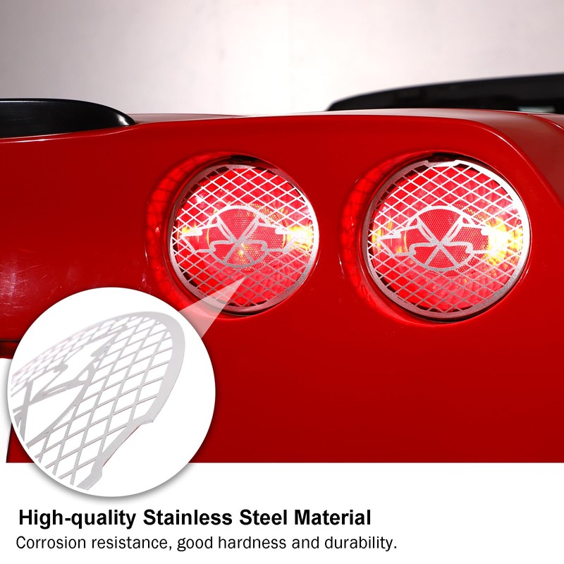 PIUGILH Car Rear Tail Light Cover Trim Fit for Corvette