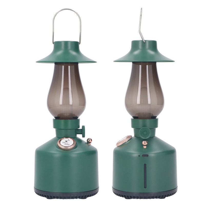 Hanging Hand Lantern Bluetooth Music with 1200MAH Battery Retro Camping