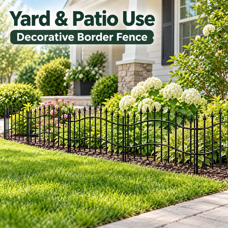 32 Inch No Dig Metal Garden Fence, 10 Pack 22