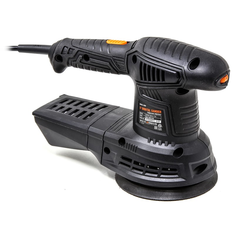 WEN 6305 3.7-Amp 5-Inch Variable Speed Random Orbit Rotary Sander,
