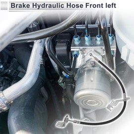 A ABSOPRO Front Left Brake Hydraulic Hose for Hyundai Sante Fe 2013-2019 No.587312W000 Replacement Brake Tube Pipe Piping 1 Pc