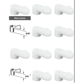 Prime Line #PL-7773 Screen Clip With Screws, 5/16", white, Pack of 12  NEW