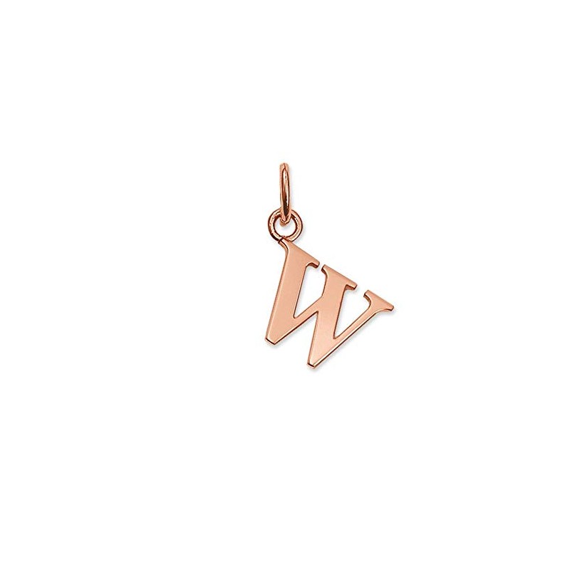 rose gold pendant letter W
