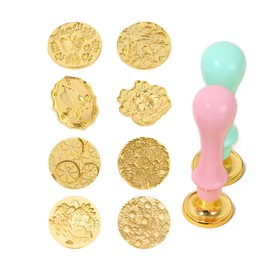 MAEXUS® Sealing Stamp Head Set of 8 Berries Forest Sealing Heads 2pcs Handle Sealing Stamp Head Mini Seal Decoration Sealing Stamp Head Replacement Parts Wax Print