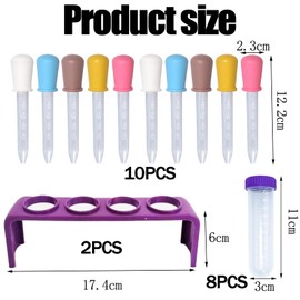 20 PCS Kids Science Experiment Kit, Purple Test Tube Set with Pipettes for Children, Ideal for Early Education, Creative Play, and Family Activities, Includes 50ml and 5ml Tubes