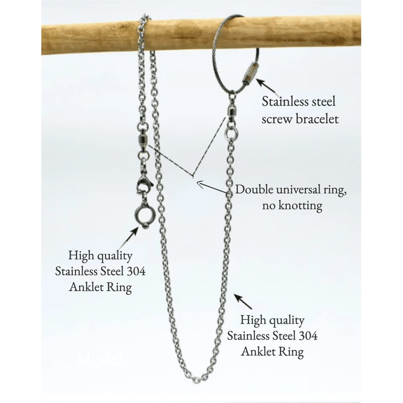 Bird Foot Chain Flying Stainless Steel Training Rope Outdoor Parrot