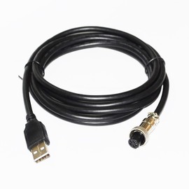 RIKYJIC USB to 5-Pin Aviation Connector Cable for Mad Catz TE2/TE2+ Fight Stick to PC Connection, 1 Meter Data Cable Original Cable Replacement