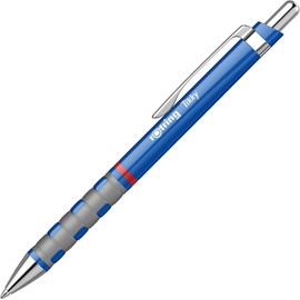 rOtring Tikky Lightweight Rubber Grip Ballpoint Pen Blue Barrel Set Tikky Jumbo Ballpoint Pen Refills Blue Ink