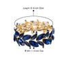 BriLove Wedding Bridal Jewelry for Women Fashion Marquise-Shape Leaf Navy