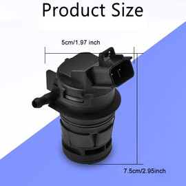 Unifizz Black Windshield Washer Fluid Pump with Grommet OEM# 85330-60190 85330-AE010 85330-60180 85330-21010 Fit for Toyota for Lexus for Mazda for Nissan for Honda