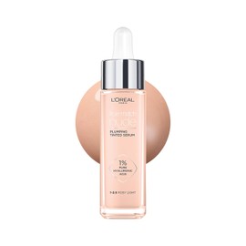 L'Oréal Paris True Match Tinted Serum Foundation, 1% Hyaluronic Acid, Hydrating Formula, Replumps Skin in 1 Hour for a Natural Glowing Finish, 30 ml, Shade 1-2 Rosy Light