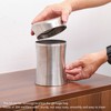 Stainless Steel Desk Trash Can, Swing Lid Mini Desk Garbage