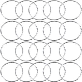 20Pcs Macrame Hoops Ring, BetterJonny 6 Inch Metal Craft Rings Hoops Silver Dream Catcher Rings Wreath Hoop Rings for Home Decorations DIY Crafts and Wall Hanging Crafts
