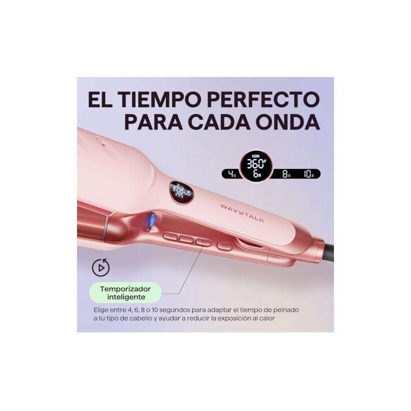 Wavytalk Power Wave, Waflera Para Cabello, Ondulador De Cabello
